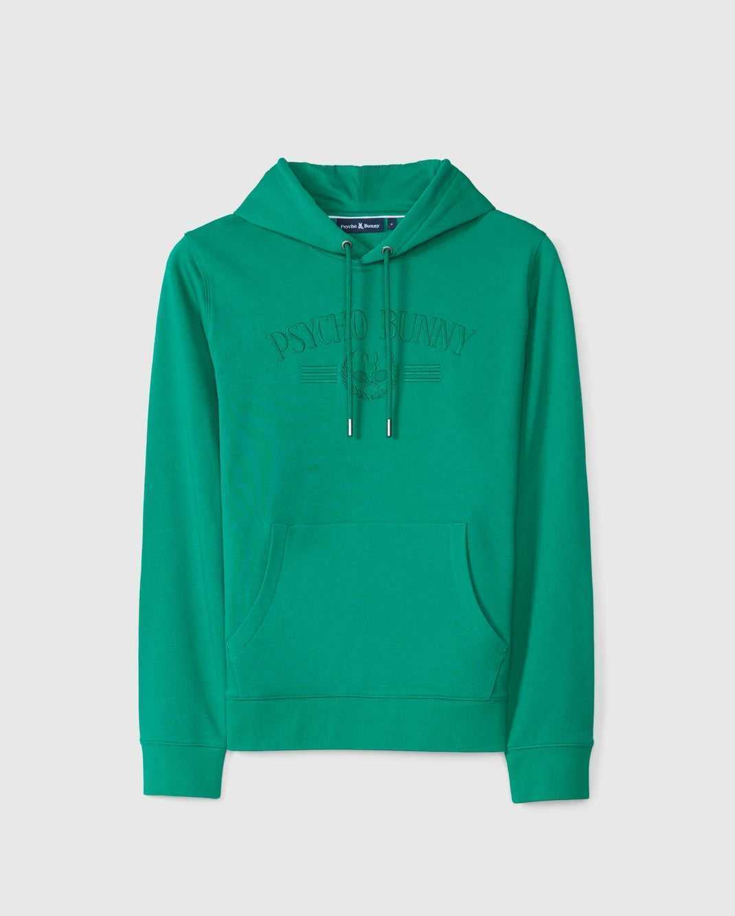 Sweat a Capuche Psycho Bunny Courtside Hoodie Vert Homme | LMJ-77203153